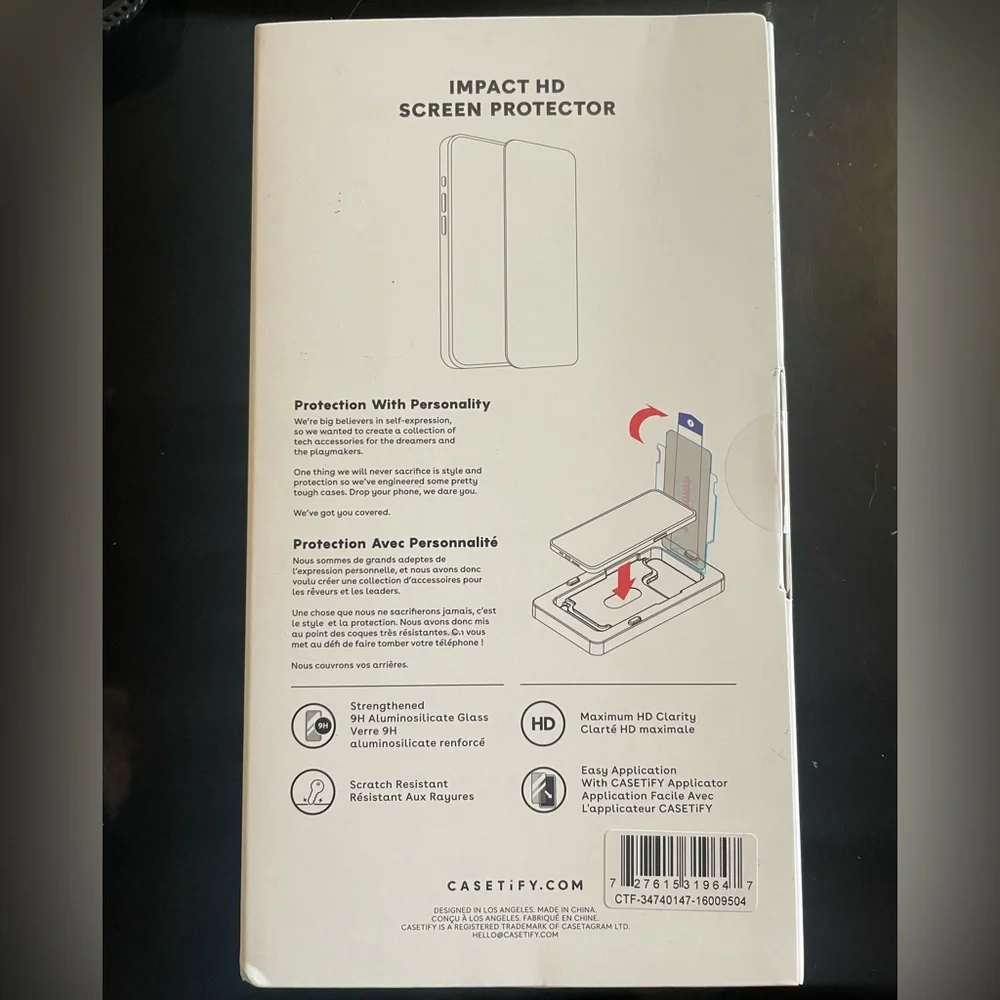 CASETiFY Impact HD Screen Protector iPhone 17 Air NIB Maximum Clarity Easy Apply